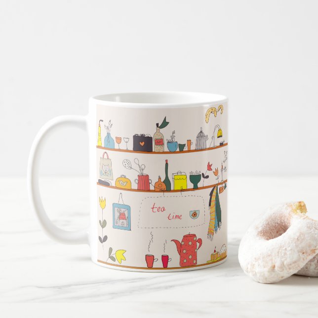 Kitchen Tea Time Coffee Mug (With Donut)