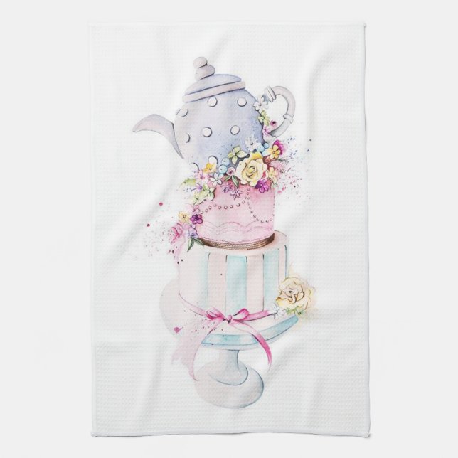 Kitchen Tea Time Tea Towel (Vertical)
