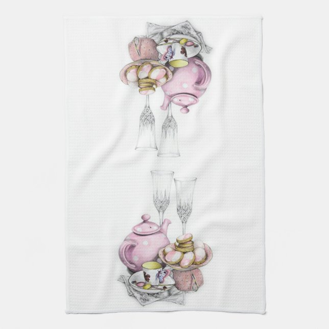 Kitchen Tea Time Tea Towel (Vertical)