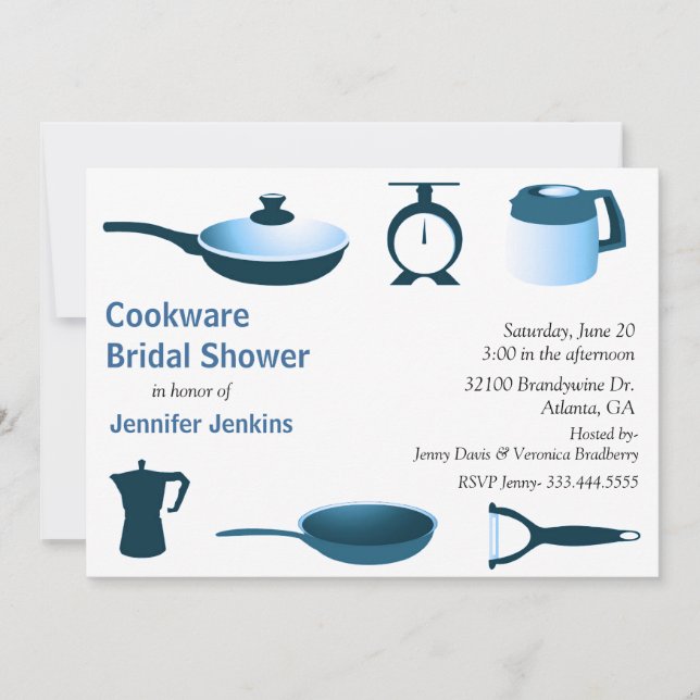 Kitchen Themed Bridal Shower Invitation (Front)