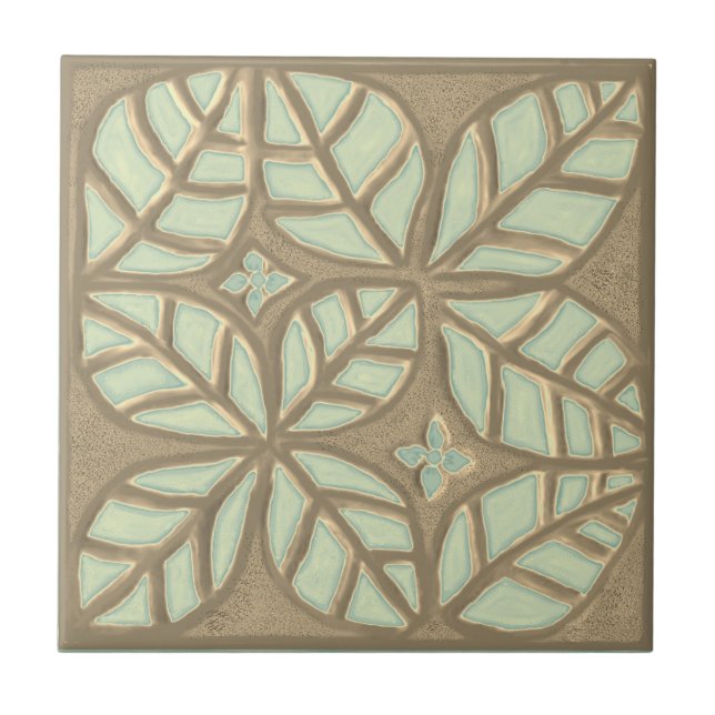  Kitchen tile, green and mushroom Tile (Front)