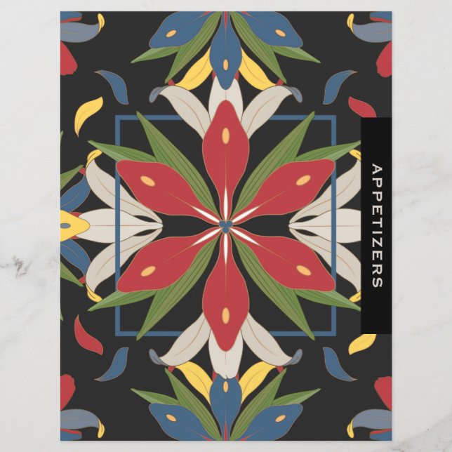 Kitchen Tile Recipe Chapter Divider | Appetizers (Front)