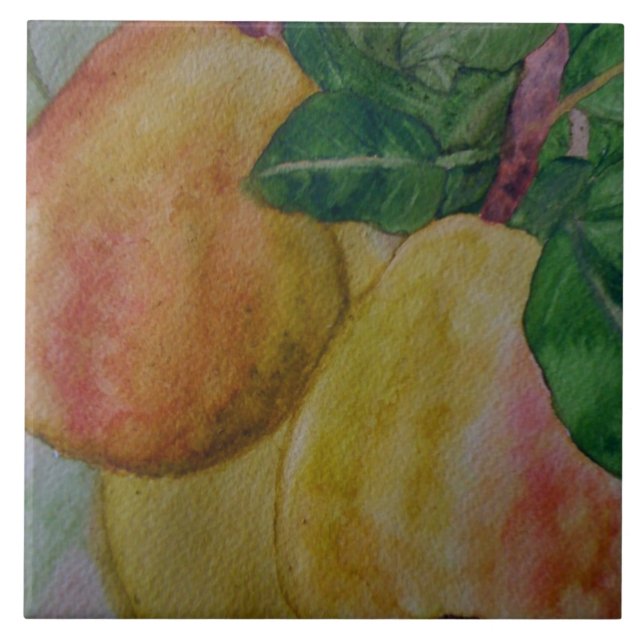 kitchen tile with original watercolor (Front)