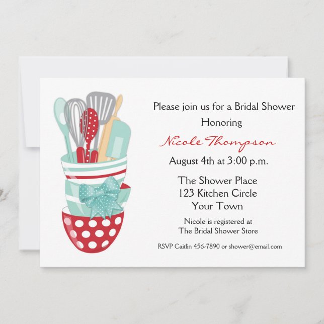Kitchen Tools Bridal Shower Invitation (Front)