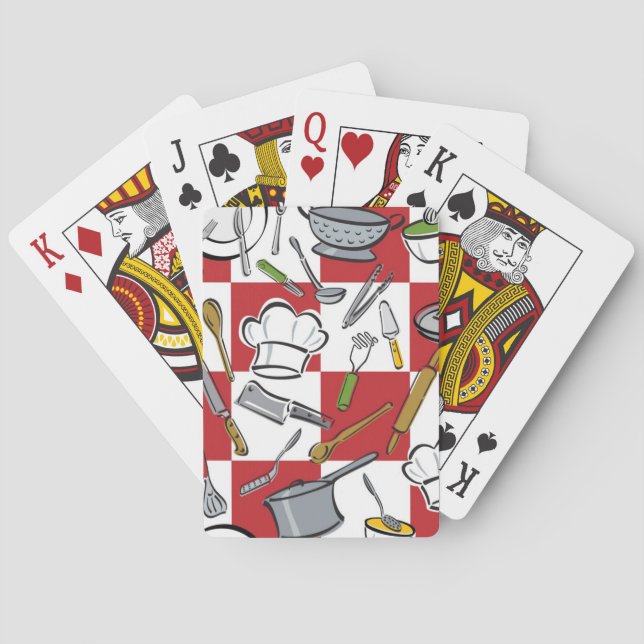 Kitchen Tools Check Playing Cards (Back)
