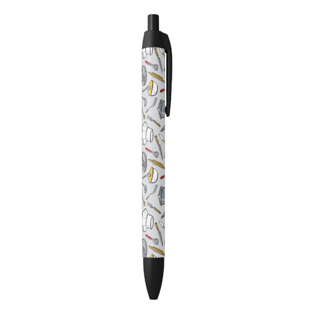 Kitchen Tools Pattern Black Ink Pen (Bottom (Vertical))