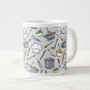 Kitchen Tools Pattern Large Coffee Mug