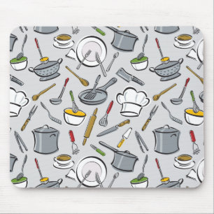 Kitchen Tools Pattern Mouse Mat