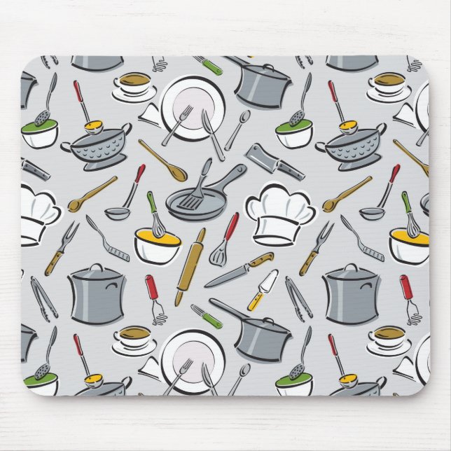 Kitchen Tools Pattern Mouse Mat (Front)
