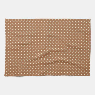 Kitchen Towel 16x24 Dots Dark Brown Cream