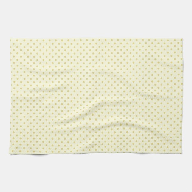 Kitchen Towel 16x24 Dots Light Green Cream (Horizontal)