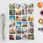 Kitchen Towel 24 Photo Rounded Template<br><div class="desc">Personalised photo kitchen tea towel. Perfect for a loved one that likes to spend time in the kitchen.</div>