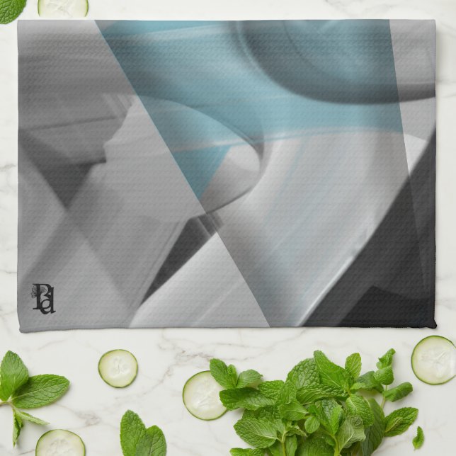Kitchen Towel Abstract Trend Home Decor Blue Ocean (Folded)