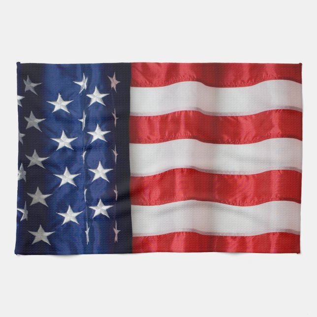 Kitchen towel-American Flag Tea Towel (Horizontal)