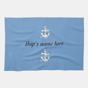 Kitchen Towel - Anchor with ship name