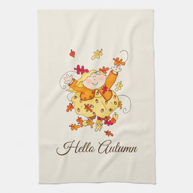 Kitchen Towel-Autumn Tea Towel (Vertical)