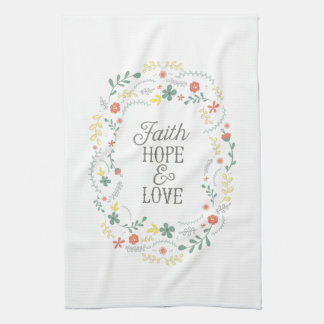 Kitchen Towel Bible Scripture Faith Hope Love