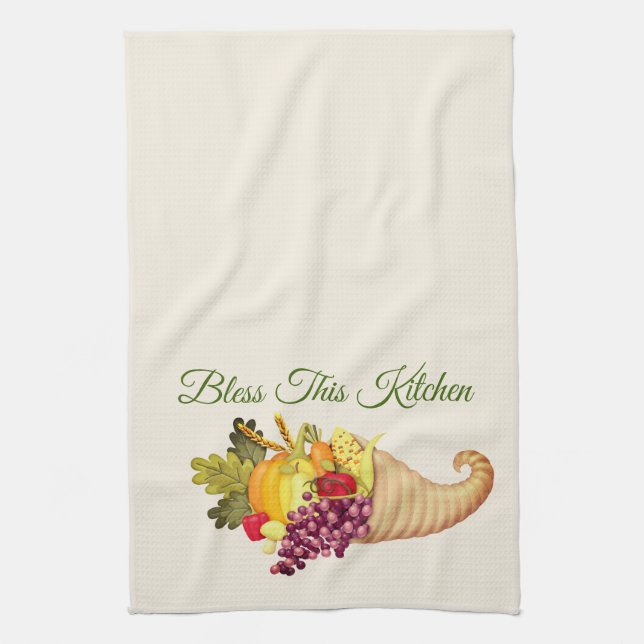 Kitchen Towel-Bless This Kitchen Tea Towel (Vertical)