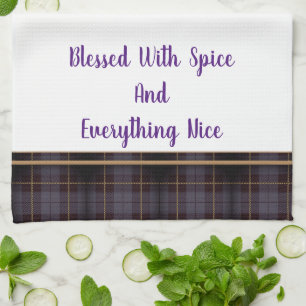 Kitchen Towel-Blessed With Spice and Everything Tea Towel