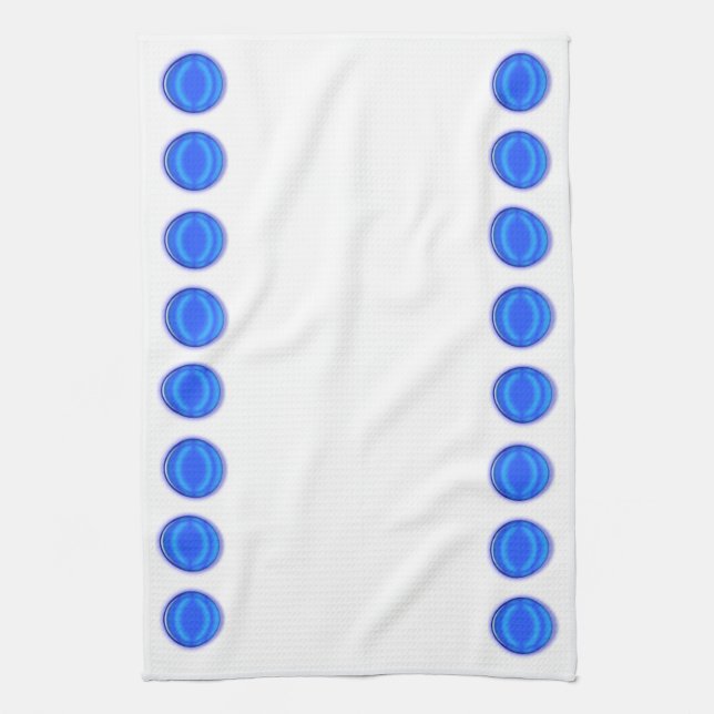 Kitchen Towel - Blue dots (Vertical)