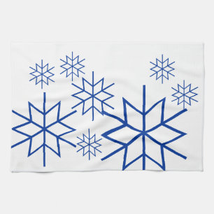 Kitchen Towel - Blue Snowflakes