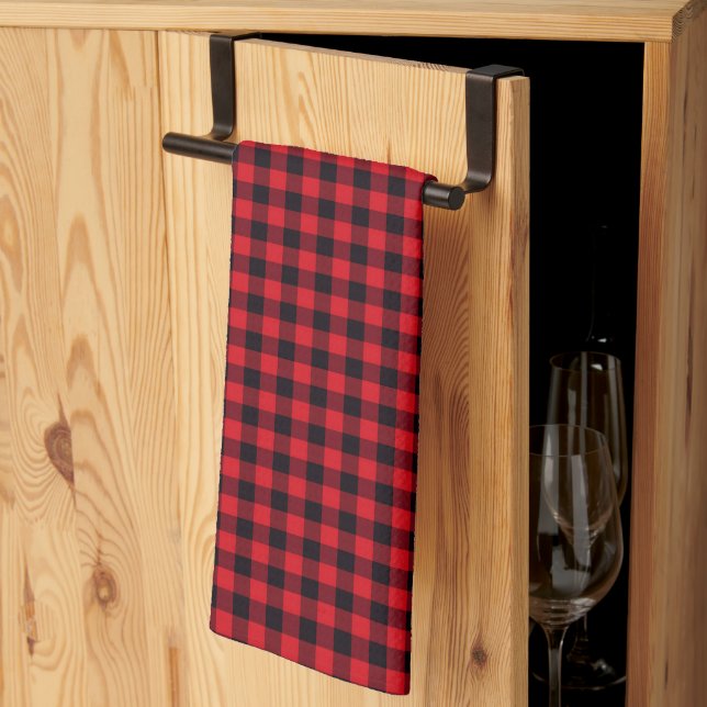 Kitchen Towel-Buffalo Plaid Tea Towel (Thirds Fold)