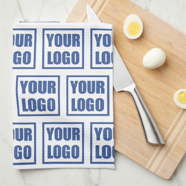 Kitchen Towel Business Logo Pattern Template (Quarter Fold)