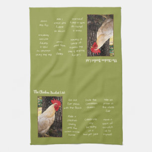 Kitchen Towel-Chicken Bucket List Tea Towel