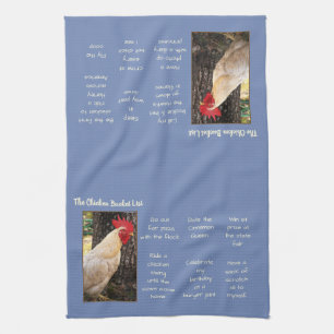 Kitchen Towel-Chicken Bucket List Tea Towel