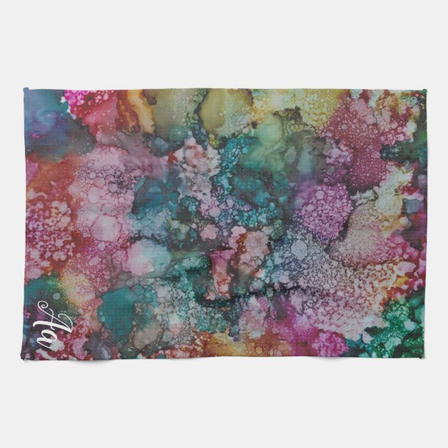 Kitchen Towel "Colour Burst Inkblot" (Horizontal)
