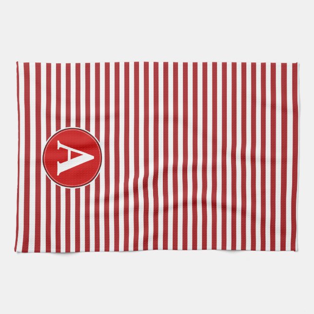 Kitchen Towel, Custom Monogram Tea Towel (Horizontal)