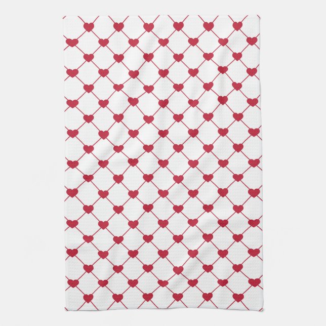 Kitchen Towel/Hearts Tea Towel (Vertical)