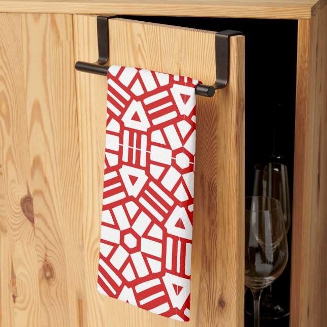 Kitchen Towel - Hexagon and Bars (Thirds Fold)