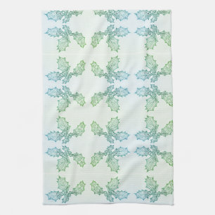 Kitchen Towel Holly Allover Print white background