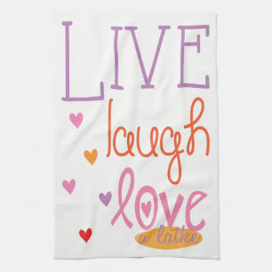 Kitchen Towel "Live Laugh Love a Latke Towel"