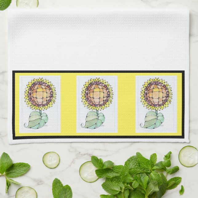 Kitchen Towel - NGA Sunflowers (Folded)