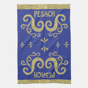 Kitchen Towel "Passover Pesach Gold "