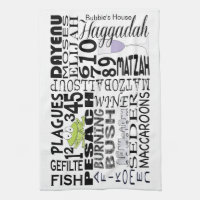 Kitchen Towel "Passover Words"