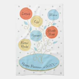 Kitchen Towel "PassoverSeder Plate"