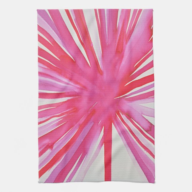 Kitchen Towel- Pink Flower! Tea Towel (Vertical)