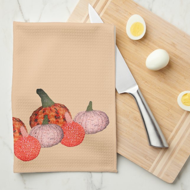 Kitchen Towel - Pumpkin Border (Quarter Fold)