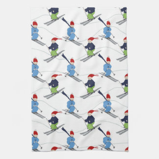 Kitchen Towel- Skiers! Tea Towel