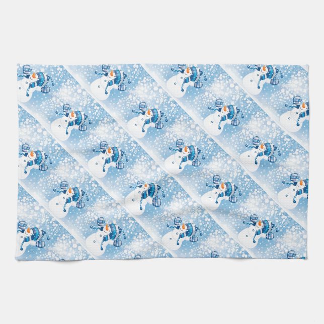 Kitchen Towel/Snowman Tea Towel (Horizontal)