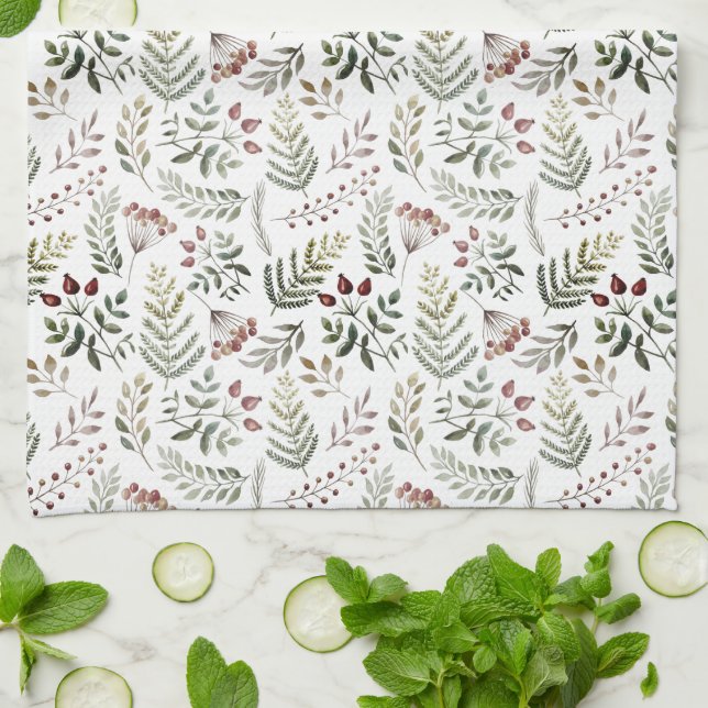 Kitchen Towel - Winter Pattern (Folded)
