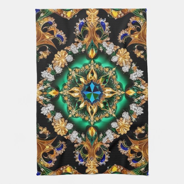 Kitchen towel with Brazilian Colours Design (Vertical)