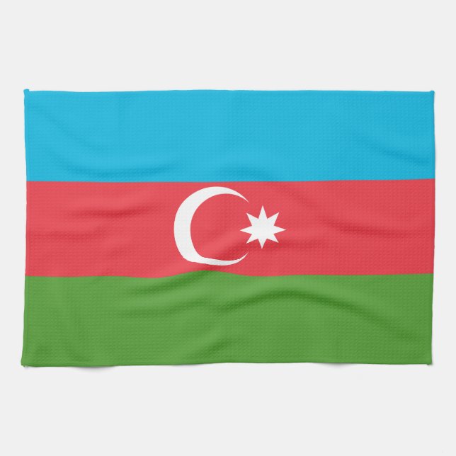Kitchen towel with Flag of Azerbaijan (Horizontal)