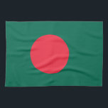 Kitchen towel with Flag of Bangladesh<br><div class="desc">Add a touch of Bangladesh pride to your kitchen with our exclusive kitchen towel featuring the flag of Bangladesh! Crafted with meticulous attention to detail, this kitchen towel is more than just a practical item; it’s a celebration of Bangladesh’s heritage and national pride. The vibrant design prominently displays the iconic...</div>