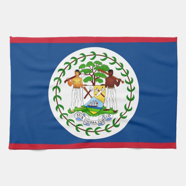 Kitchen towel with Flag of Belise (Horizontal)
