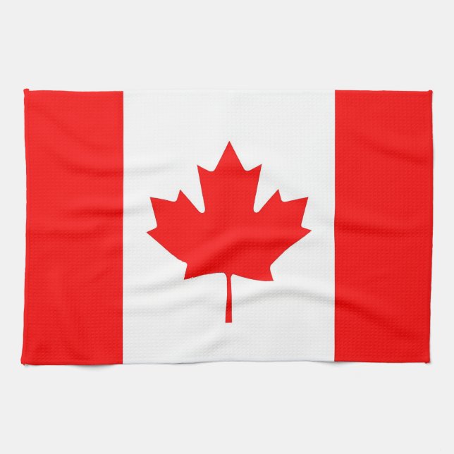 Kitchen towel with Flag of Canada (Horizontal)