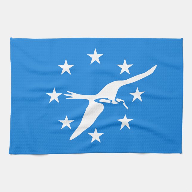 Kitchen towel with Flag of Corpus Christi, U.S.A. (Horizontal)